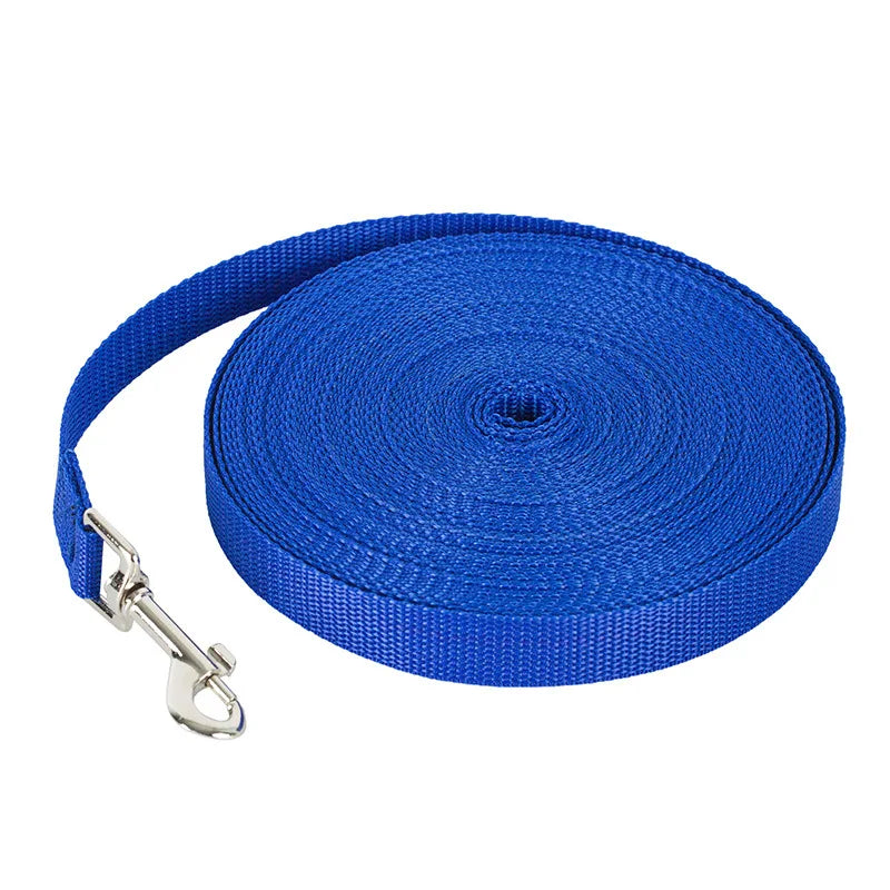 Nylon Dog Training Leash in 10M, 20M, 30M Lengths and Multiple Colors.