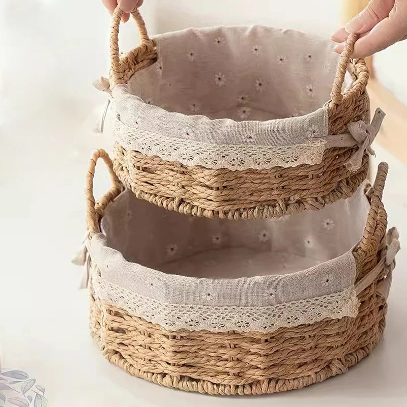 Elegant Farmhouse Organizer Basket for Refined Home Storage