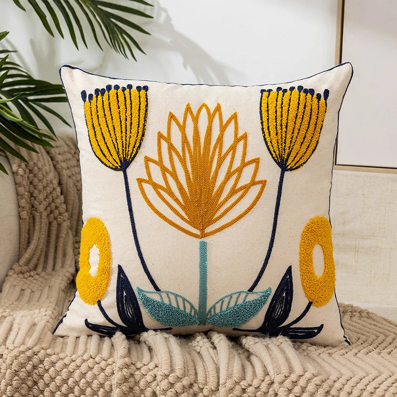Modern Small Fresh Embroidered Pillowcase – Universal Home Sofa Cover