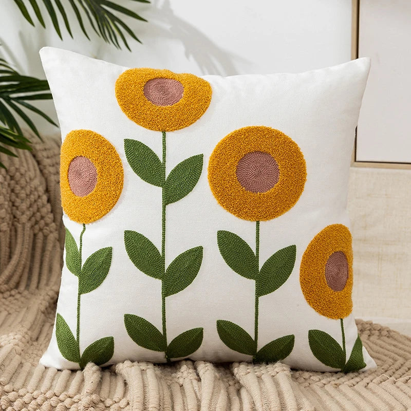 Modern Small Fresh Embroidered Pillowcase – Universal Home Sofa Cover
