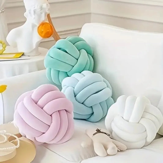 Handmade Decorative Knot Pillow – Cozy Soft Cushion for Modern Living Spaces