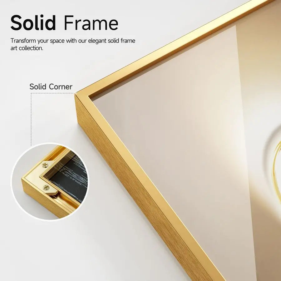 Contemporary Golden Canvas Artwork for Sophisticated Interiors.