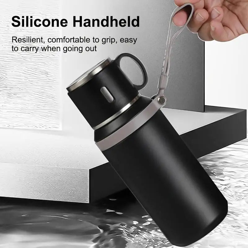 Insulated Stainless Steel Tea & Coffee Mug – 600ml Office Travel Thermos