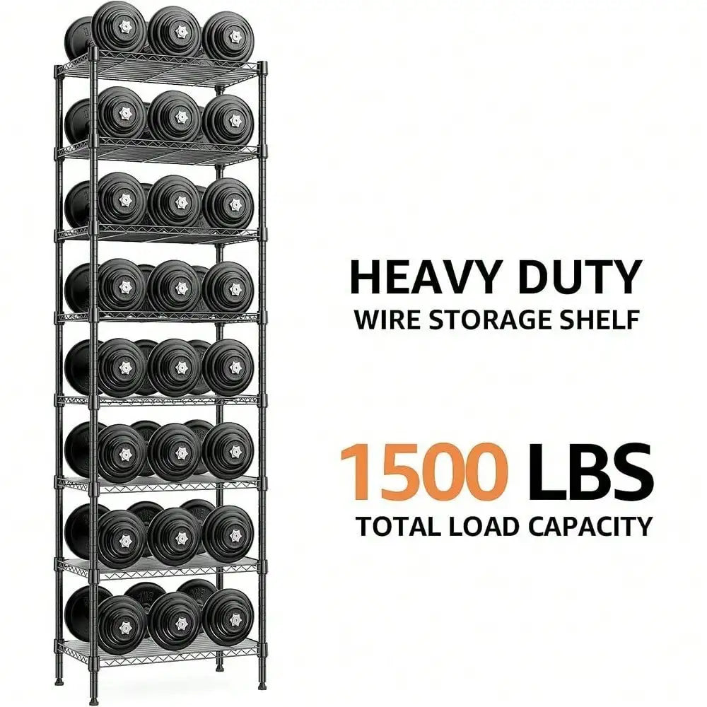 8-Tier Heavy Duty Metal Storage Shelving Unit