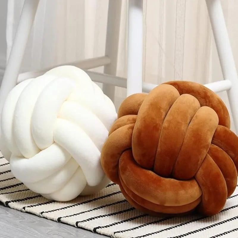Handmade Decorative Knot Pillow – Cozy Soft Cushion for Modern Living Spaces