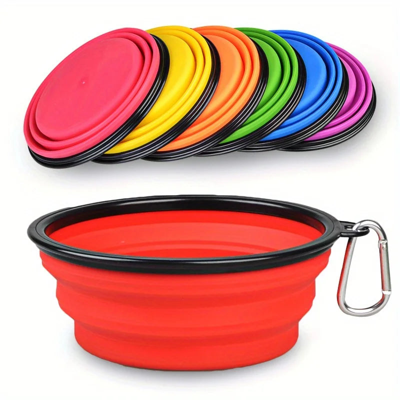 Compact Silicone Dog Travel Bowl for On-the-Go Feeding