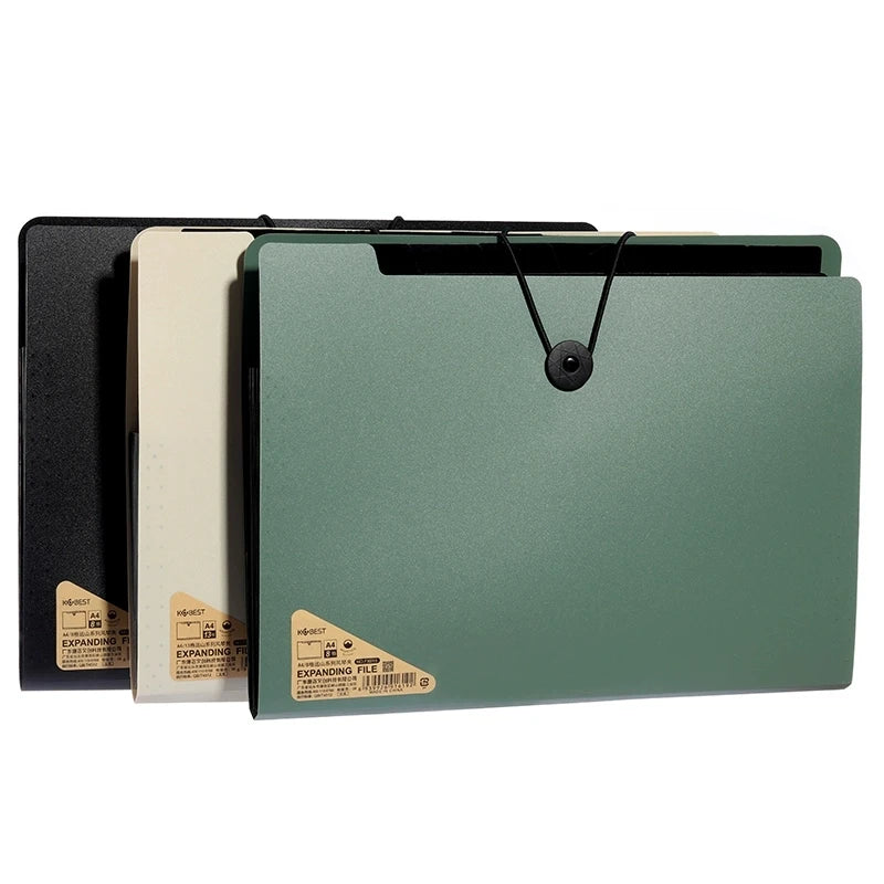 A4 Expanding File Folder with Classification Pockets for Document Storage