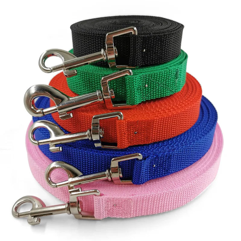 Nylon Dog Training Leash in 10M, 20M, 30M Lengths and Multiple Colors.