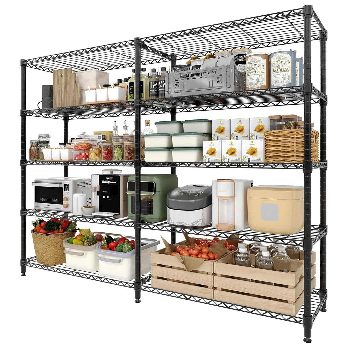 Heavy Duty Metal Storage Shelving Unit with Adjustable Tiers