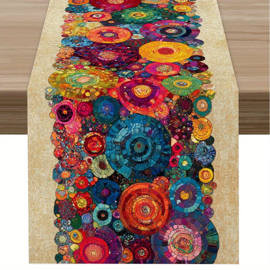 VIKAMA Bohemian Table Decoration Runner – Vintage Style Home Accent Piece