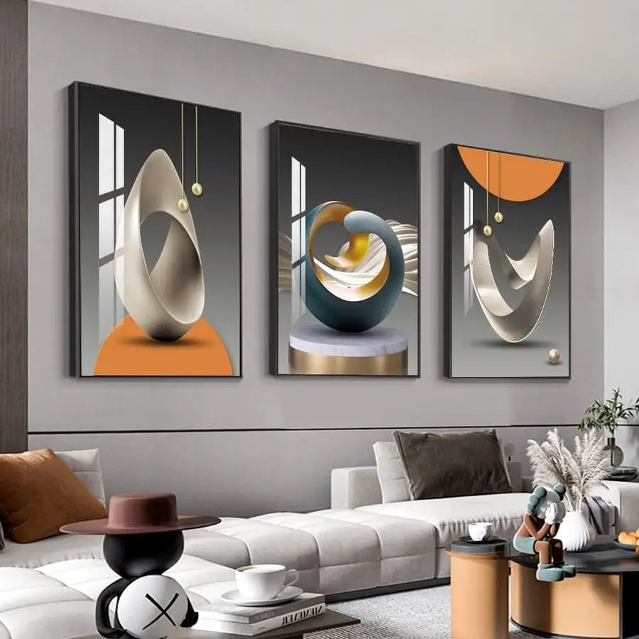 Stylish Geometric Pattern Artwork for Contemporary Interiors.