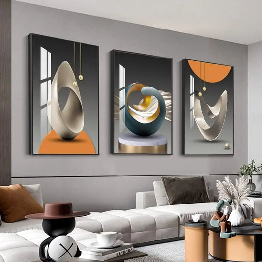 Stylish Geometric Pattern Artwork for Contemporary Interiors.