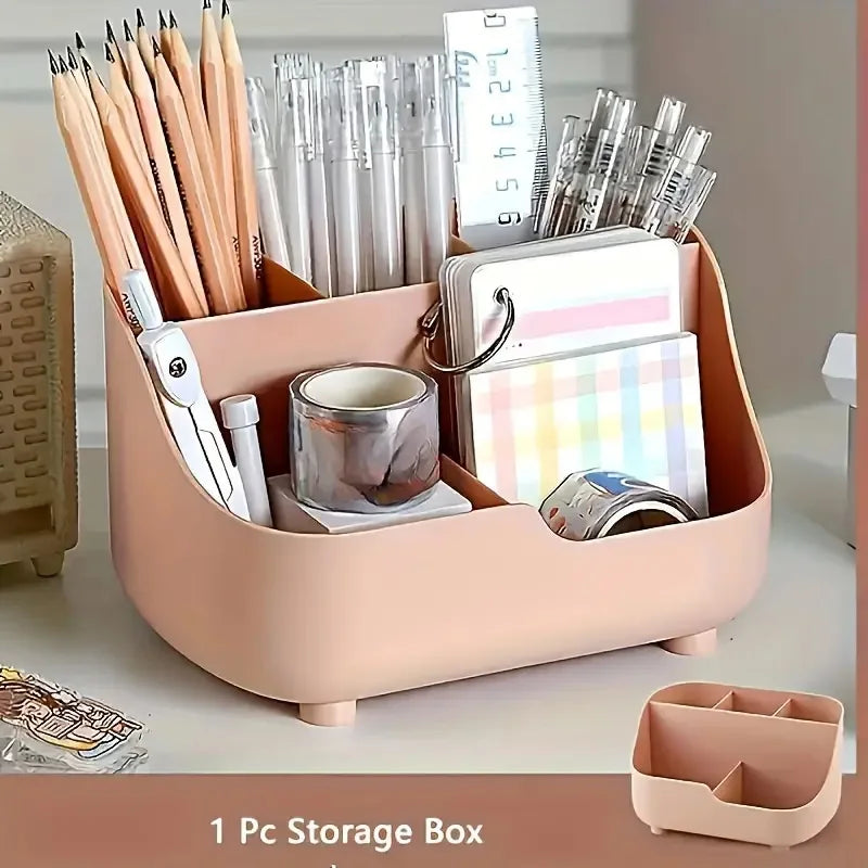 Multi-Section Stationery Holder for Office and Study Use.