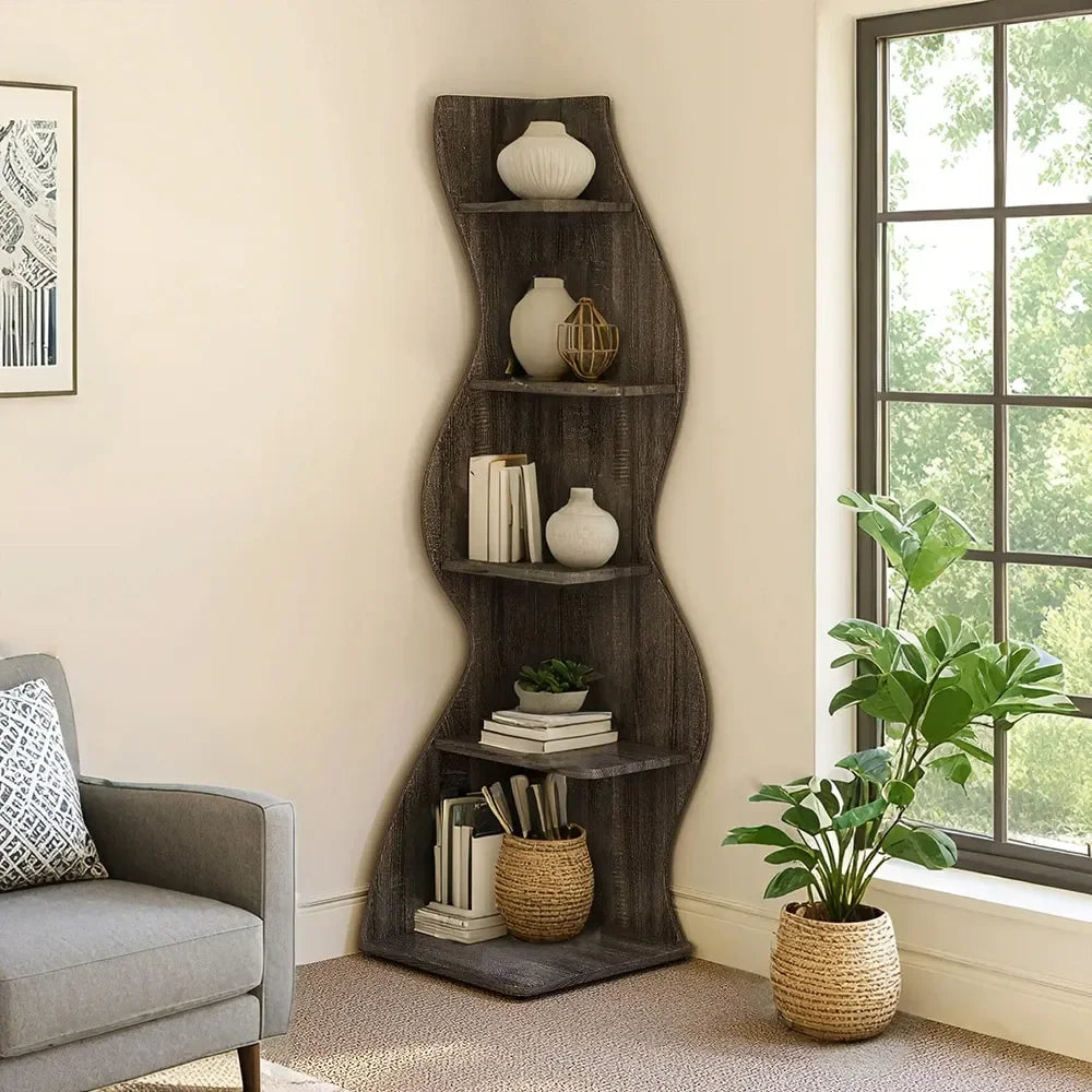 Multi-Layer Corner Shelf Organizer for Books, Decor & Essentials