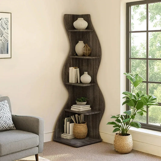 Multi-Layer Corner Shelf Organizer for Books, Decor & Essentials