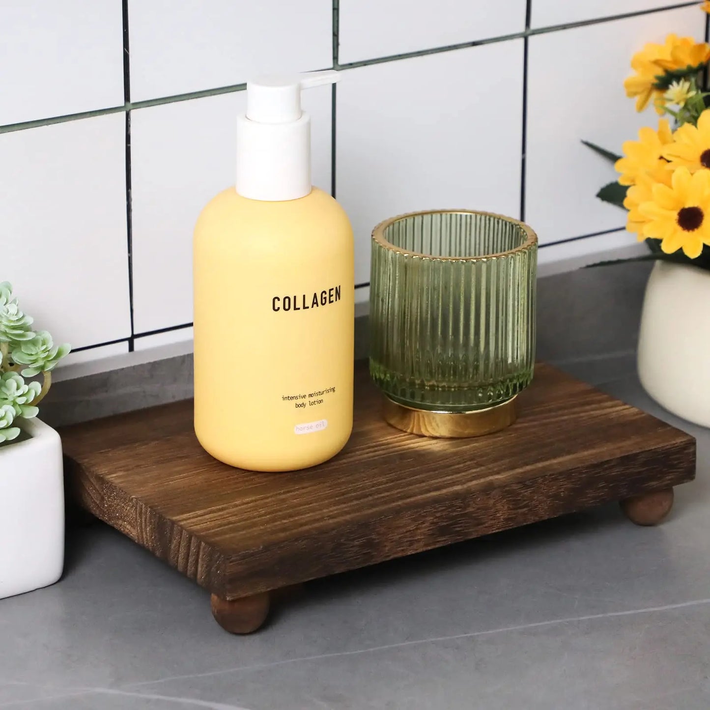 Rustic Farmhouse Wooden Riser for Cozy Home Decor