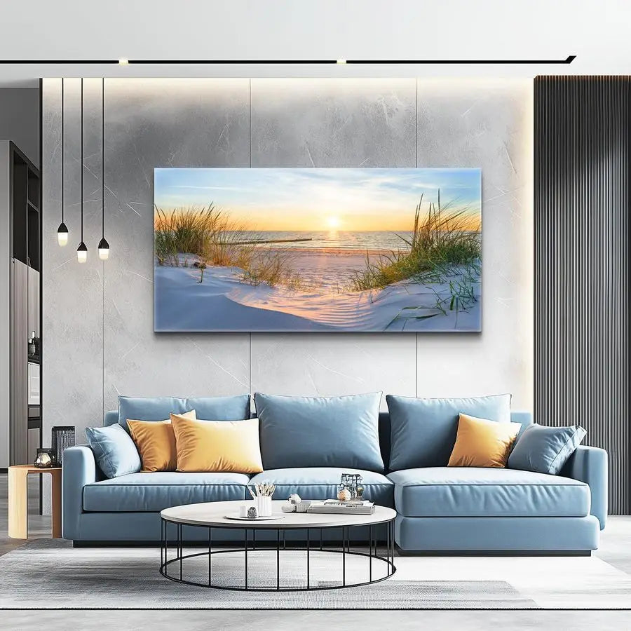 Coastal Seascape Canvas Artwork for Home Interior Decoration.