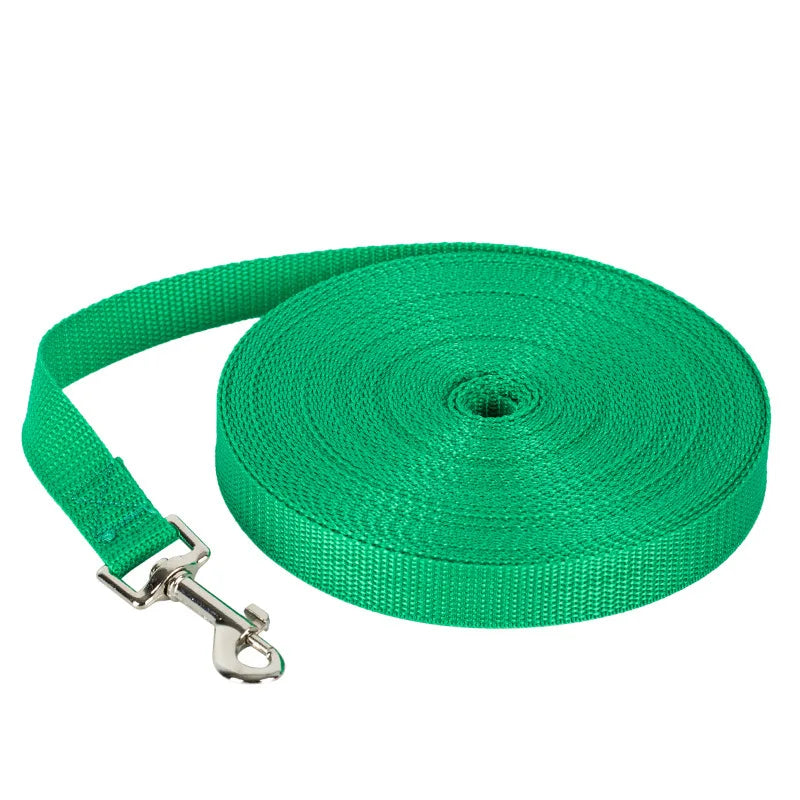 Nylon Dog Training Leash in 10M, 20M, 30M Lengths and Multiple Colors.