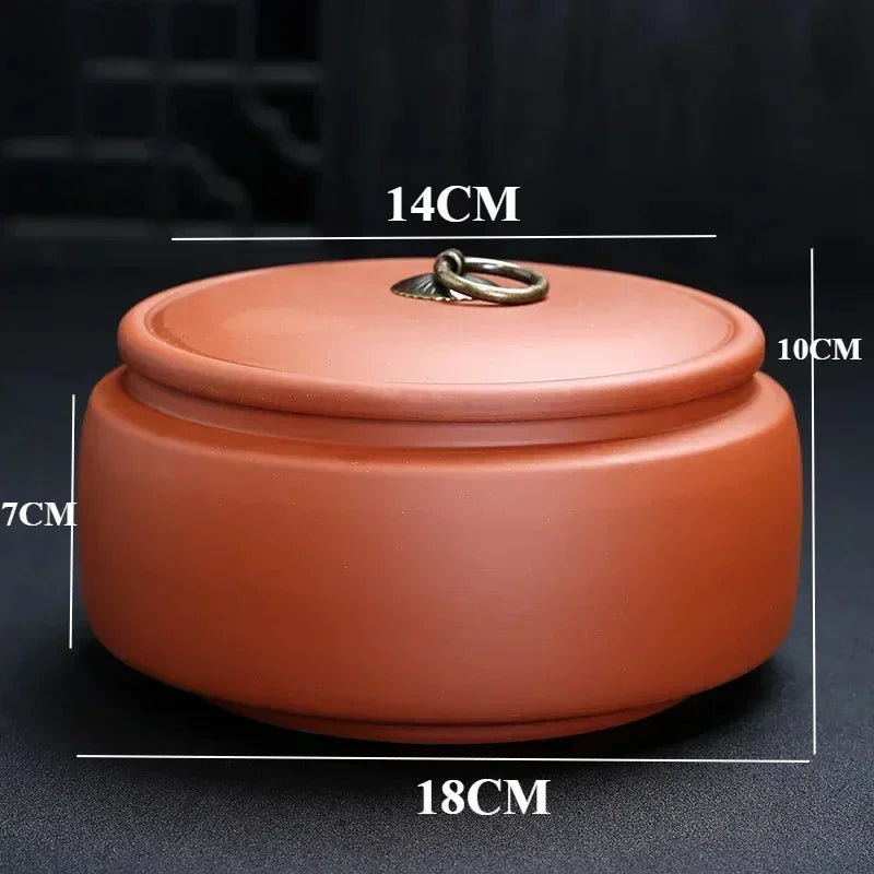 Chinese Purple Clay Tea Caddy for Traditional Tea Storage.