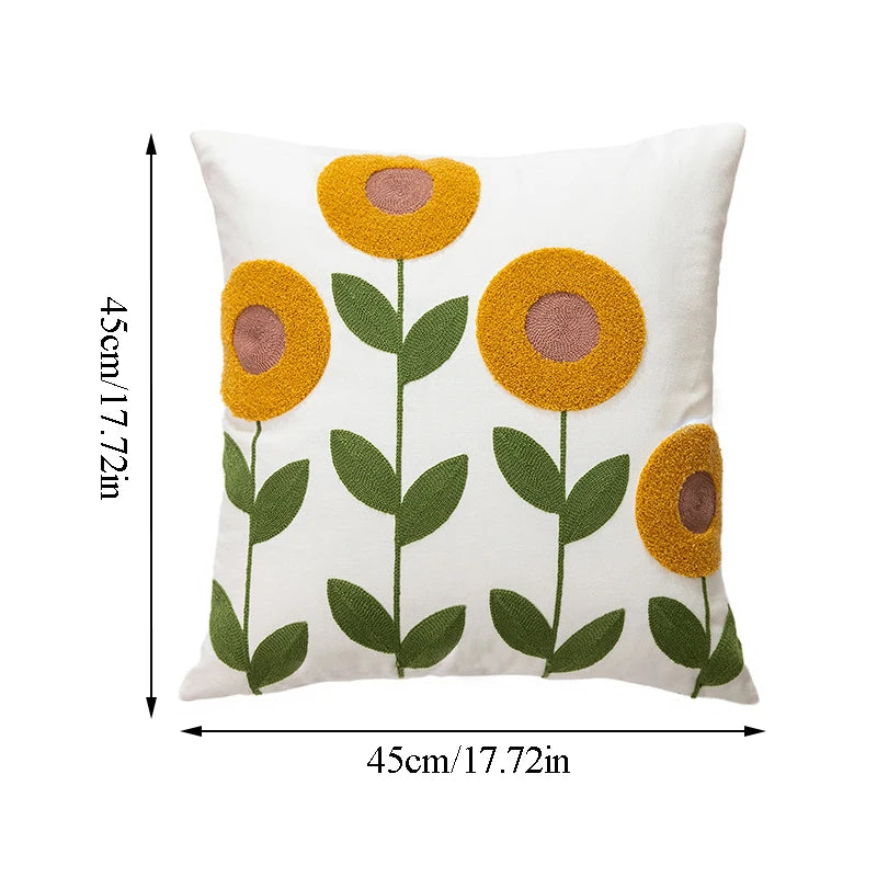 Modern Small Fresh Embroidered Pillowcase – Universal Home Sofa Cover
