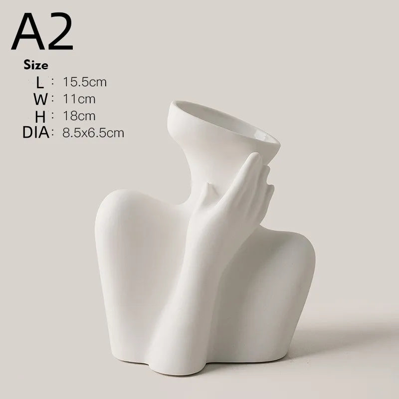 Artistic Human Form Vase for Sophisticated Home Decor. (This Item Will Have a Longer Delivery Time)
