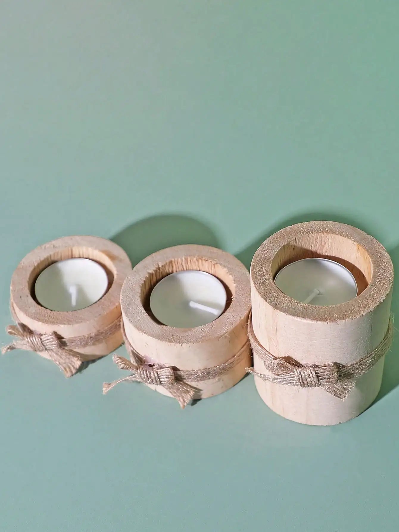 Handmade Style Wooden Tealight Holder for Cozy Home Decor