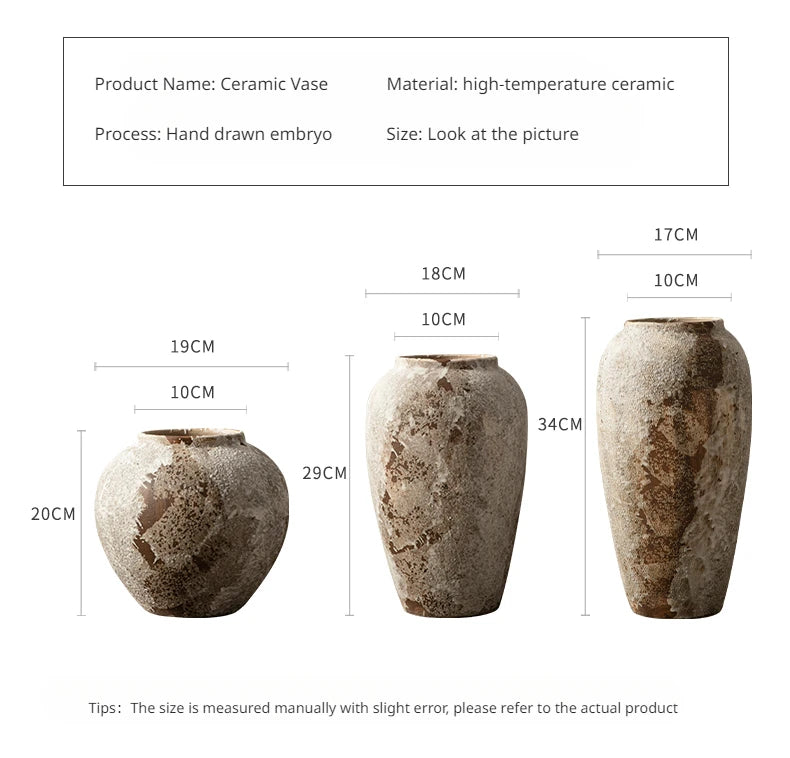 Traditional Mottled Pottery Vase for Refined Home Decor.