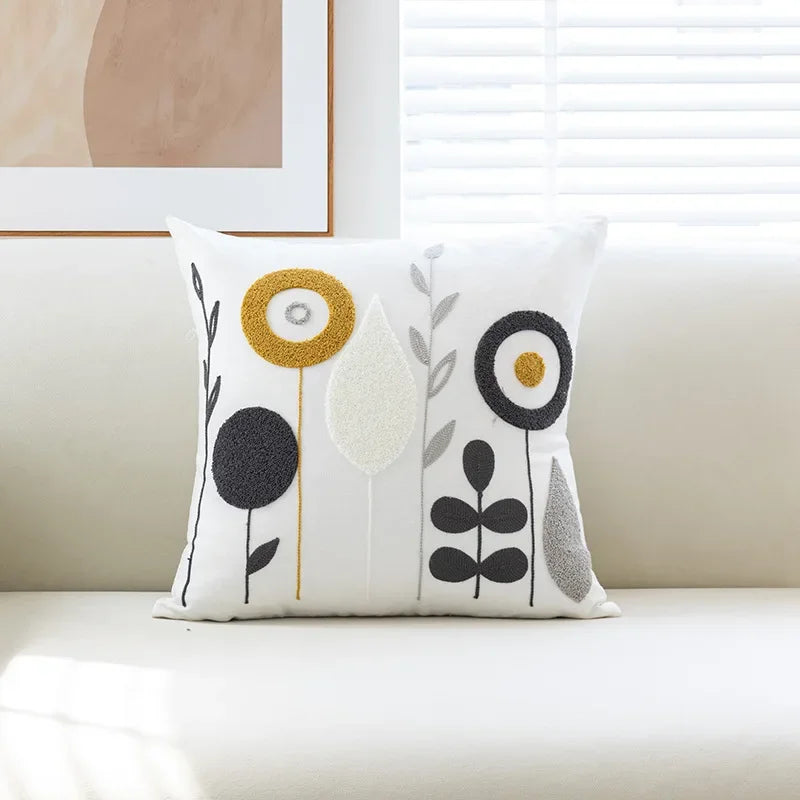 Home Decor Embroidered Cushion Cover – All-Season Universal Pillowcase