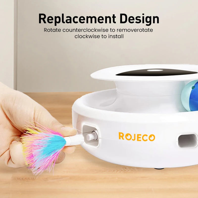 Electronic Interactive Cat Toy with Multiple Play Modes, Endless Pet Fun.