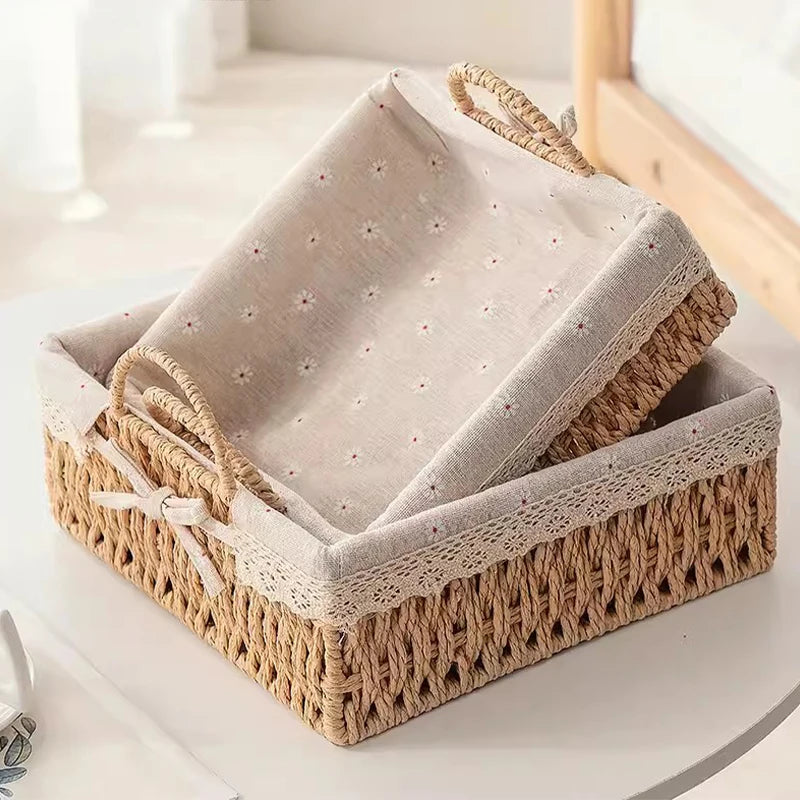 Elegant Farmhouse Organizer Basket for Refined Home Storage