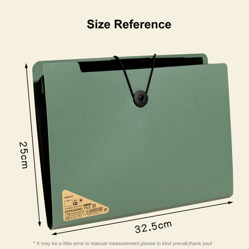 A4 Expanding File Folder with Classification Pockets for Document Storage