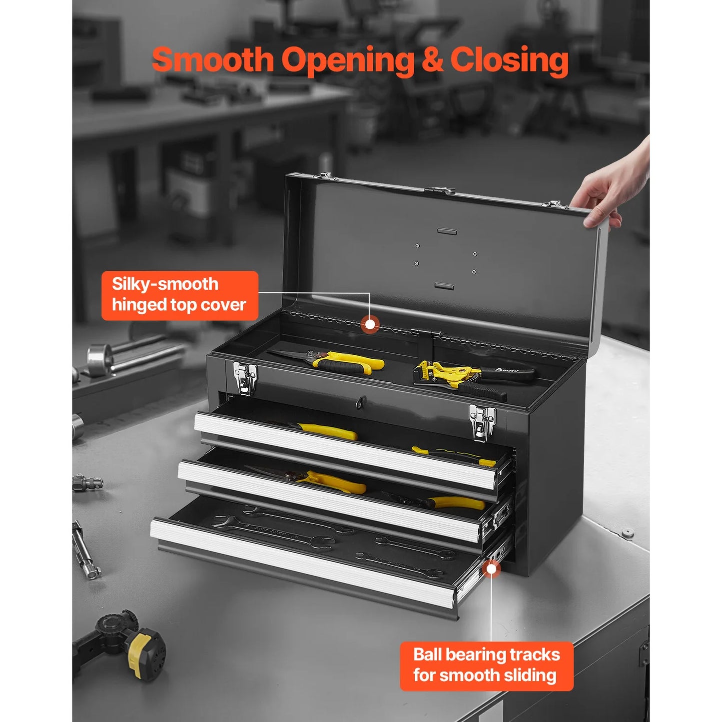Compact Metal Tool Organizer for Workshop Tools