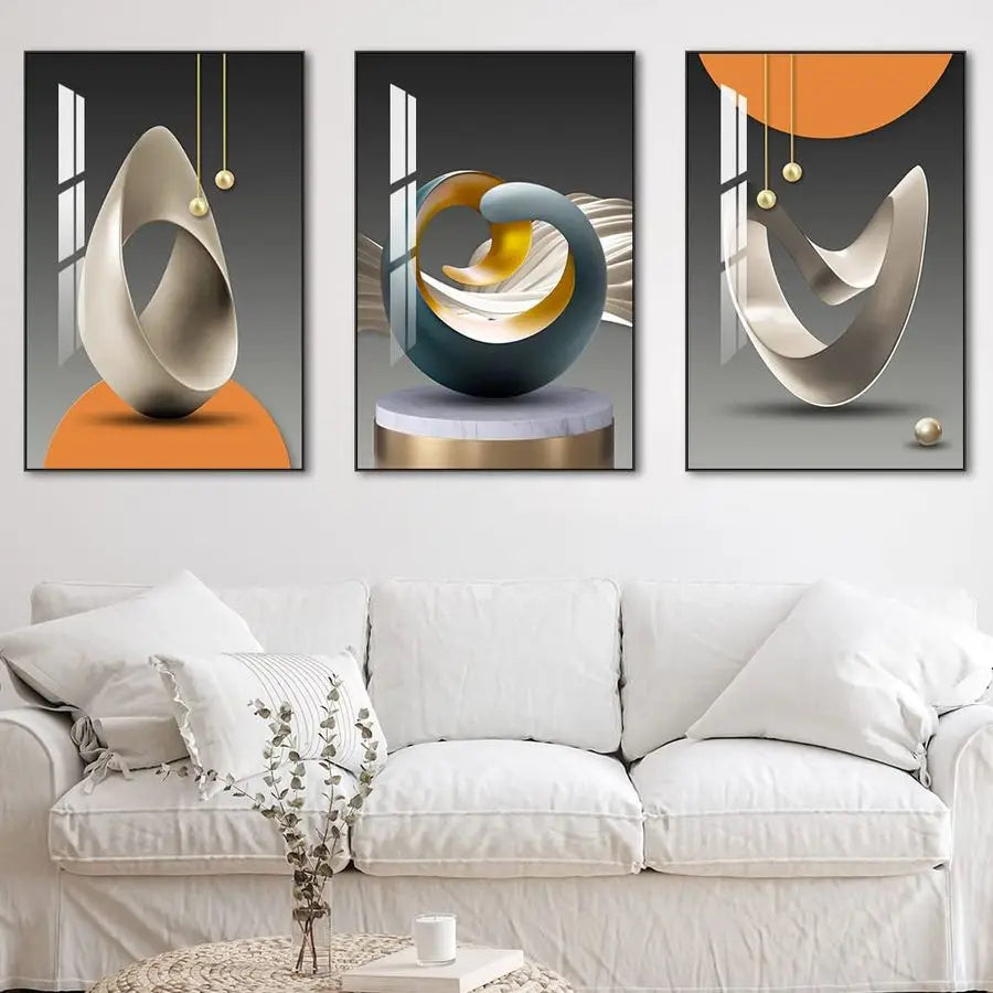 Stylish Geometric Pattern Artwork for Contemporary Interiors.