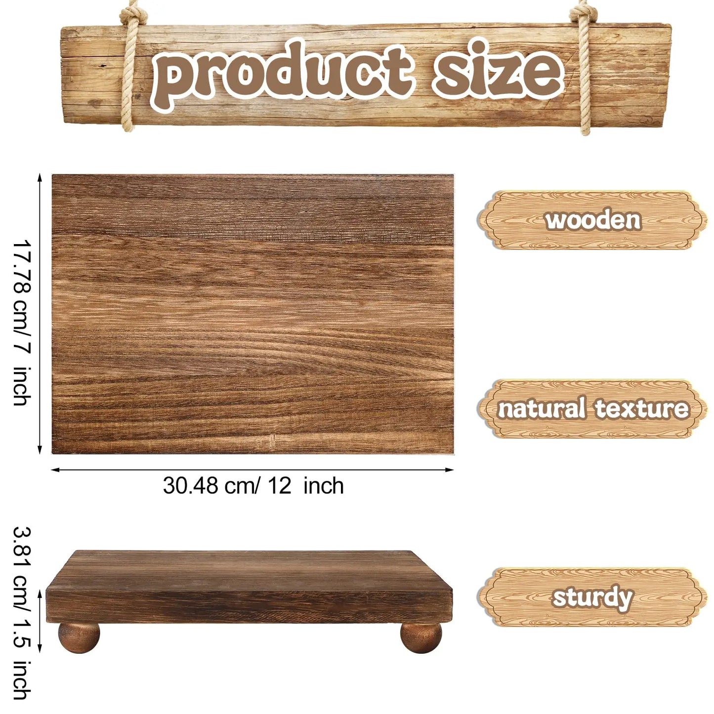 Rustic Farmhouse Wooden Riser for Cozy Home Decor
