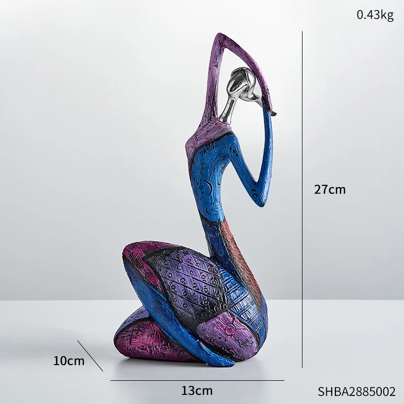 Nordic Style Abstract Figure Sculpture for Home Decor