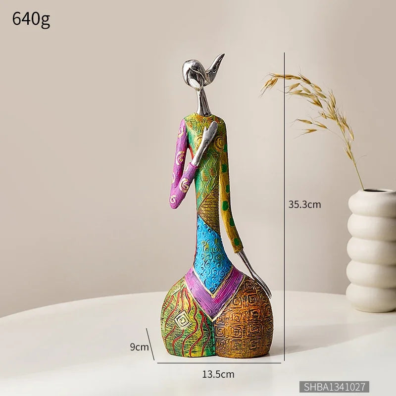 Nordic Style Abstract Figure Sculpture for Home Decor
