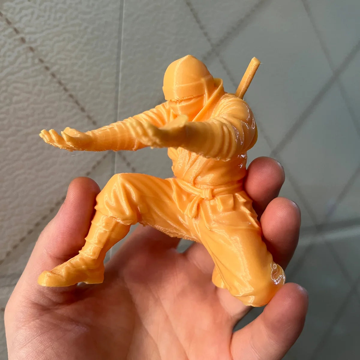 Modern 3D Printed Ninja Decoration and Pen Holder