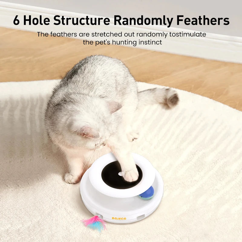 Electronic Interactive Cat Toy with Multiple Play Modes, Endless Pet Fun.